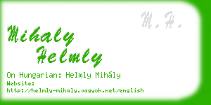 mihaly helmly business card